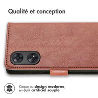 imoshion Étui de téléphone portefeuille Luxe Oppo Reno 8 T (4G) - Brun