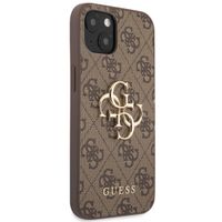Guess Coque 4G Metal Logo Backcover Apple iPhone 13 - Marron